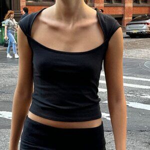 Brandy Melville Black Ella Top